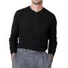 Men's Cotton Solid Color  Long-Sleeve T-Shirt - Casual Base Layer Outdoor Top