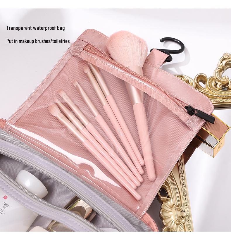 TOMILL Waterproof Travel Wash Bag with Wet/Dry Separation, Large Capacity, Portable Cosmetic & Shower Storage