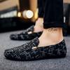 Fashion Men's Loafers Comfortable Flat Casual Shoes Men Breathable Slip-On Soft Leather Driving Shoes Moccasins Chaussure Hommes Canvas