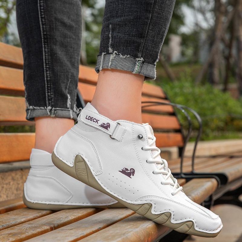 Pánská obuv Módní vysoké boty Luxusní ležérní kožené boty pro muže Motocyklové kotníkové boty Módní párové tenisky Velká velikost 50