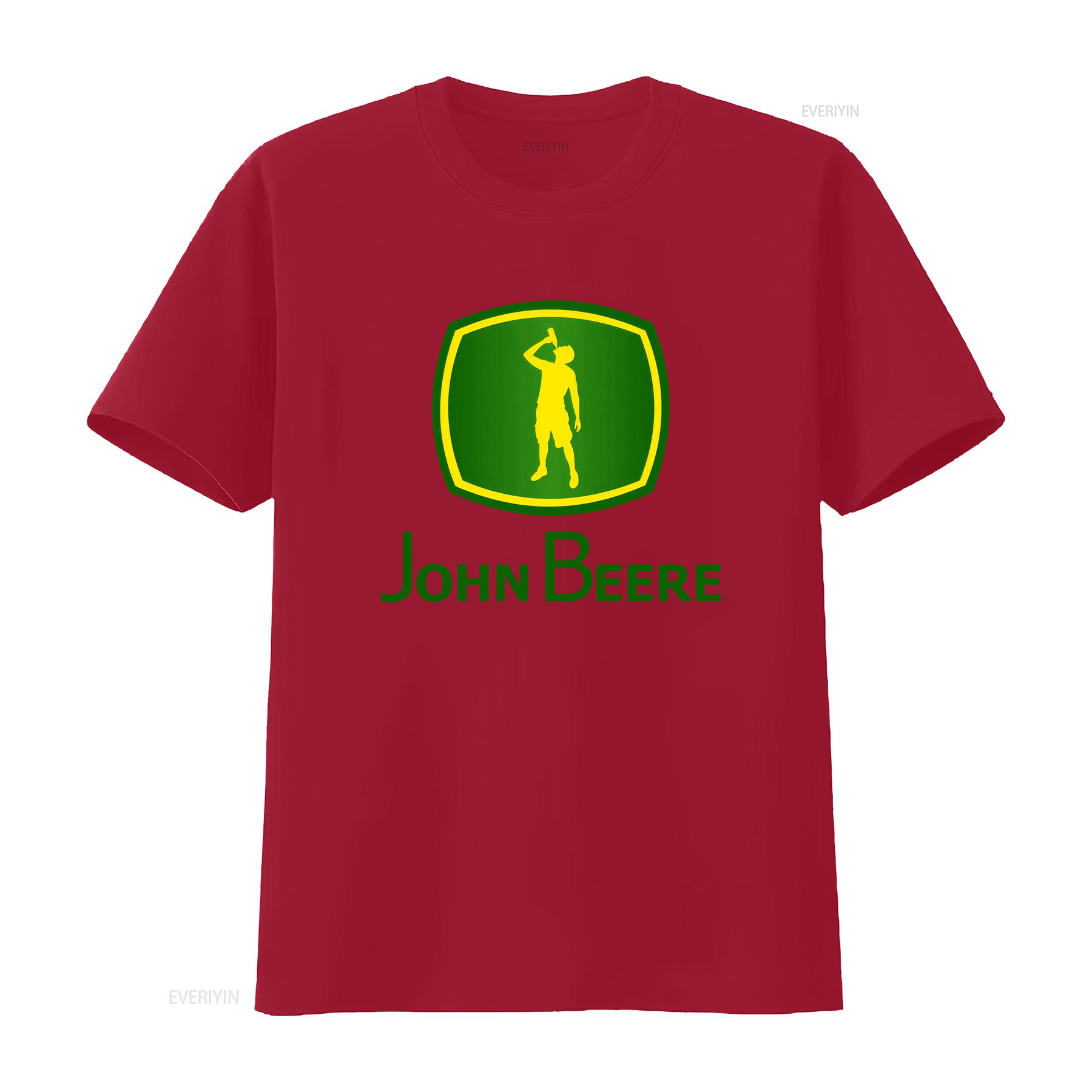 

John Beere Funny Beer Lover Camping Logo Mens T Shirt Available in Sizes S 5XL vintage Washed fashion graphic Stretched homme S