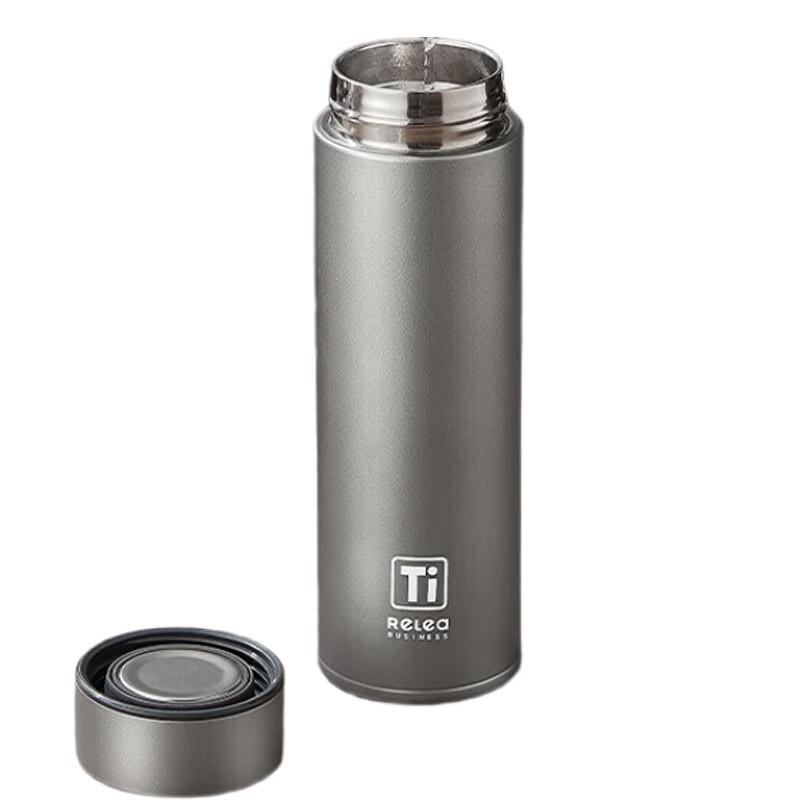 Wushengwu Gezhi Pure Titanium Insulated Tea Bottle 480ml