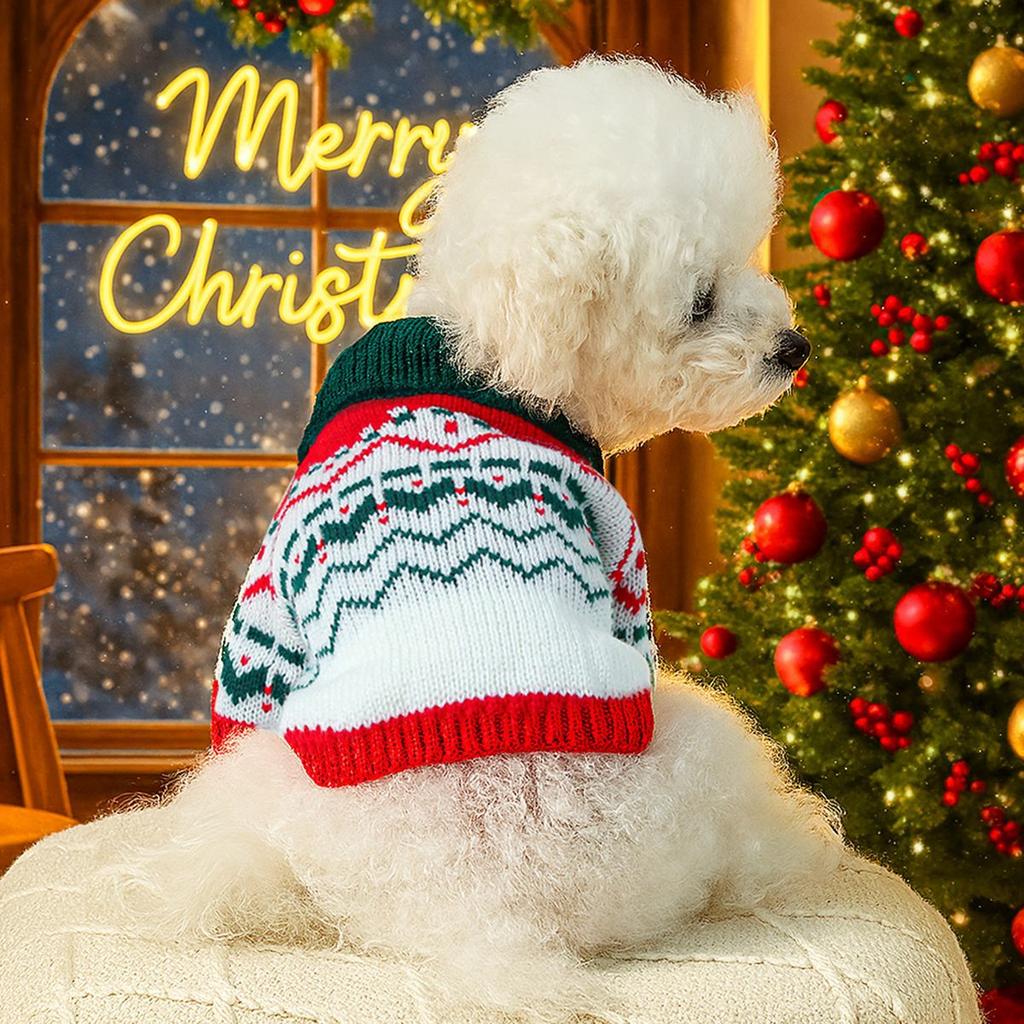 Autumn and Winter Warm and Comfortable Dog Sweater Clothes Pet Cat Clothing Flower Sweater Collection