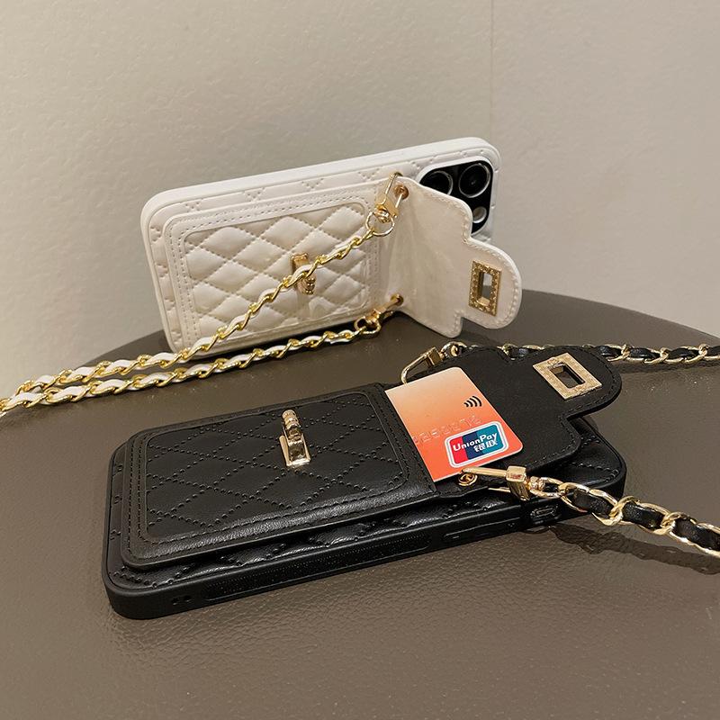 Suitable for Apple 14promax Phone Case, Luxurious Iphone13, Shockproof 12, Diamond-shaped 11, Crossbody Bag