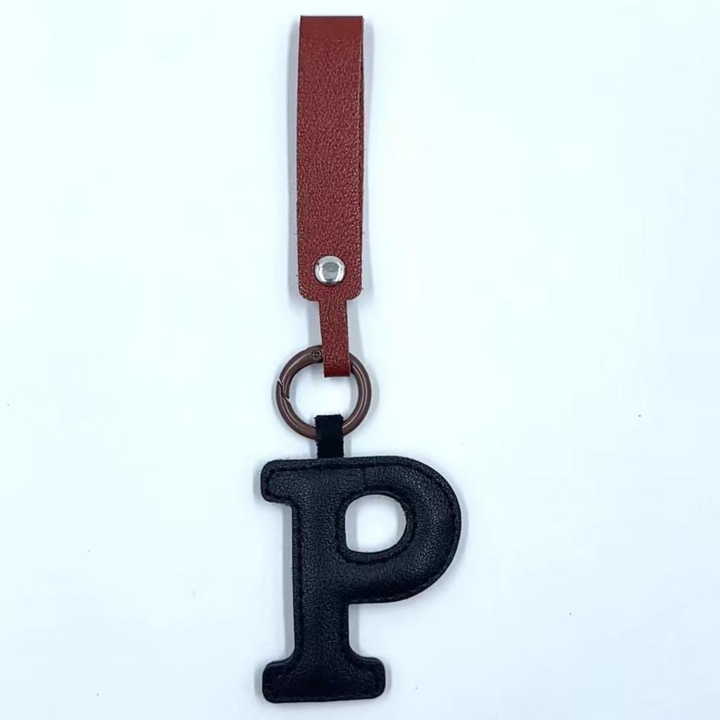 Porte-clés Lettre en Cuir Charme de Sac