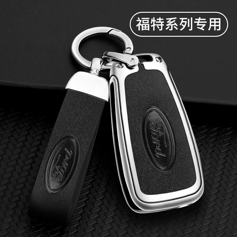 Leather Car Remote key Cover Case Protector for Ford Focus C MAX S MAX Mondeo Ranger Galaxy Transit Tourneo Custom Ecosport rr8