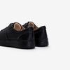 Young Age Women Goat Leather Lightweight Bumpy Sneakers Black