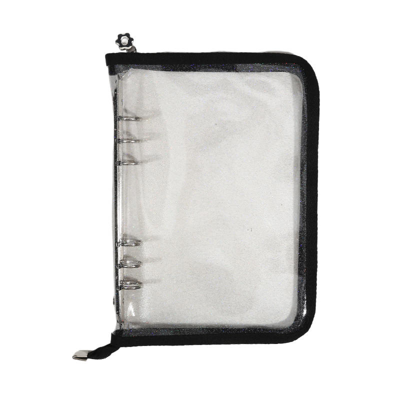 A5 6 Ring Binder Notebook with Zipper Pockets Photocard Holder Binder Sleeves Book Polaroid Small Card Photo Album