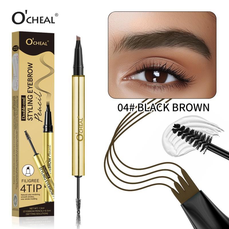 

OCHEAL Dual-End Shaping Gel Eyebrow Pencil - Waterproof, Sweatproof, Long-lasting 1.5ml + 0.5ml