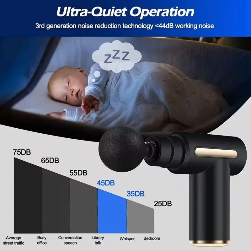 Portable Fascia Gun Deep Tissue Massage Mini Lightweight Adjustable Speed Whole Body Equipment