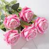 Artificial Rose Flower Realistic Long Stem Fake Silk Rose Bouquet for Party Home Wedding Centerpiece Office Table Decor