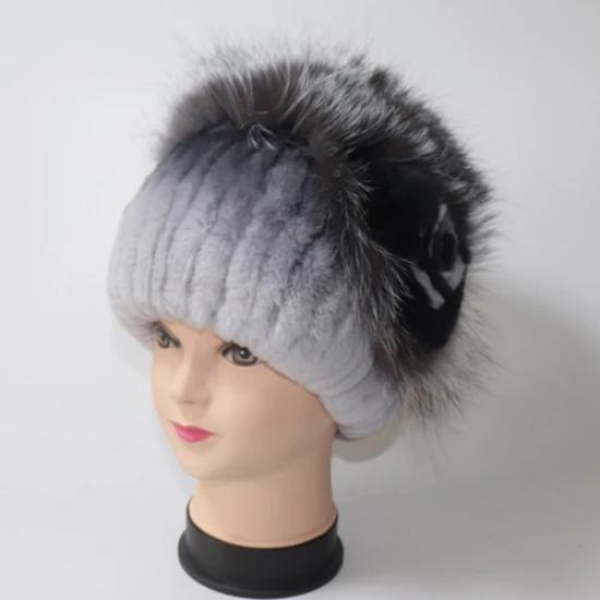 

Зимняя женская шапка из натурального меха кролика рекс, теплая, из натурального меха кролика рекс, с хорошей эластичностью, шапки из натурального меха, теплые шапки-бини Good elastic