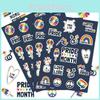 Vibrant Pride Parade Gay Rainbow Stickers For Celebratory Party Decorations