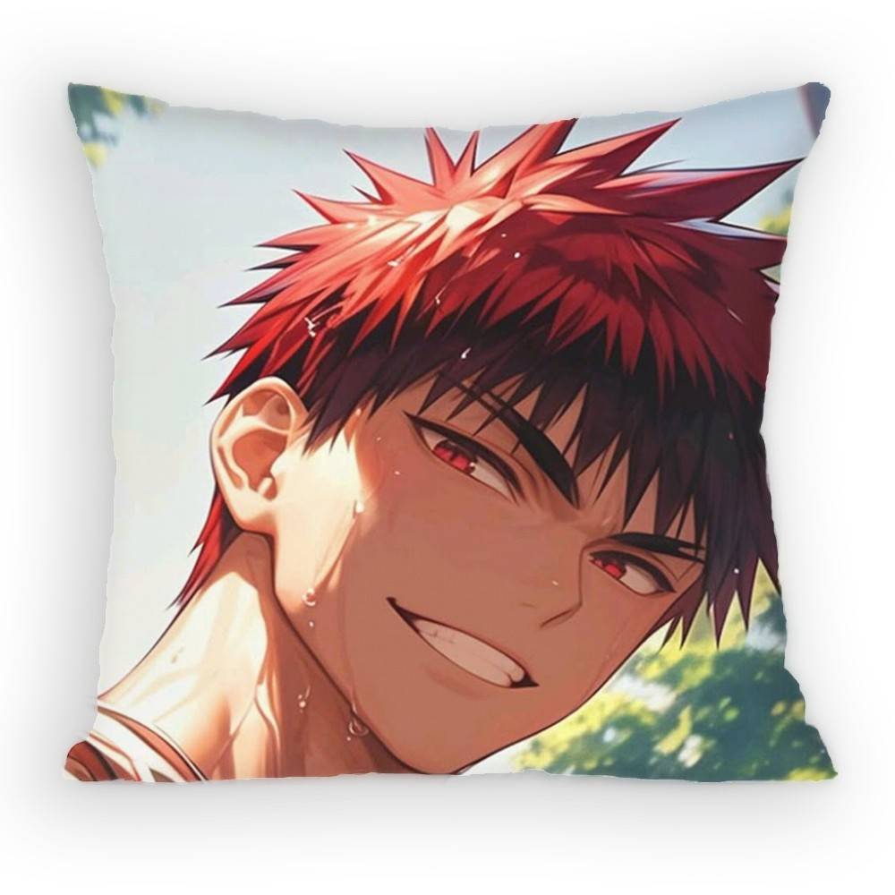 

Comic Kuruko no BBaskets Pillow Case Antidustmite Pillowcase Invisible zipper silky short plush Sofa cushion cover 30x30 cm