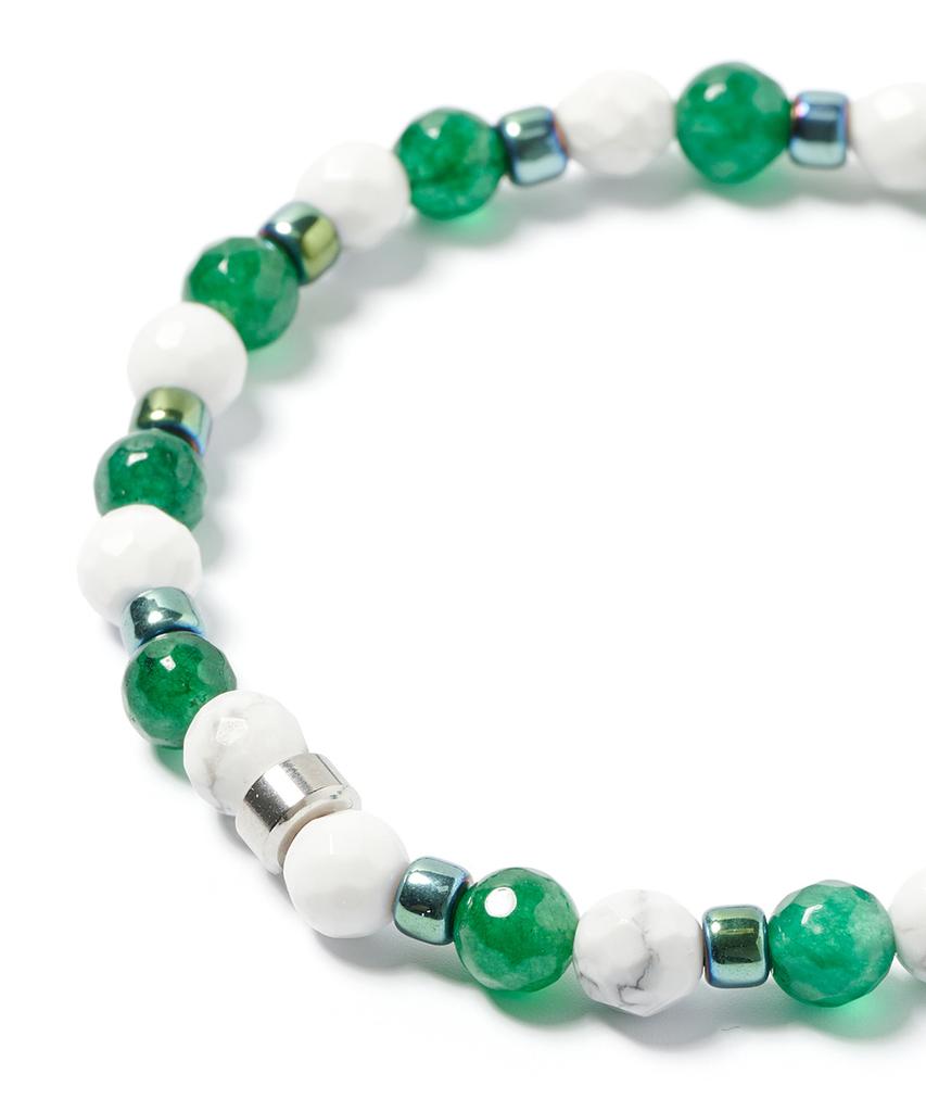 Jbans Classic Green Point Triple Mix Gemstone Bracelet (C2503Ac1343_Gn)