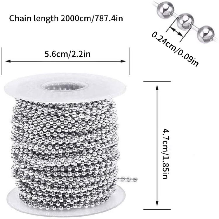 Unisex Sturdy Stainless Steel Beaded Belt Chain with 50 Customizable Waist Buckles Portable Accessory for Trendy Looks