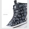 Cool Women's High-tops, Autumn and Winter Platform Shoes, Fleece Boots, Women's PU Leather Shoes, Snow Boots
