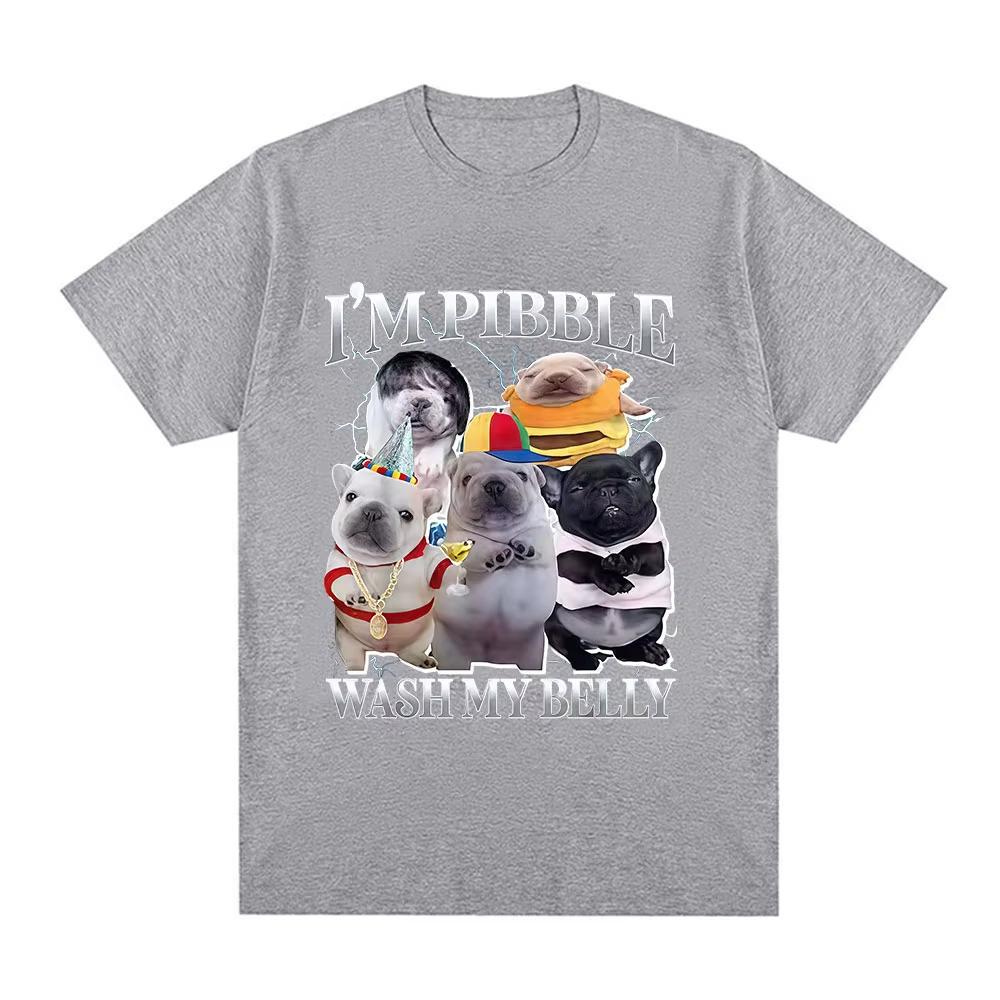 

Я Пиббл Помой Мой Живот Смешная Футболка с Мемом про Собаку Мужская Женская Винтажная Оверсайз Хлопковая Футболка Модная Милая Юмористическая Одежда Футболка S