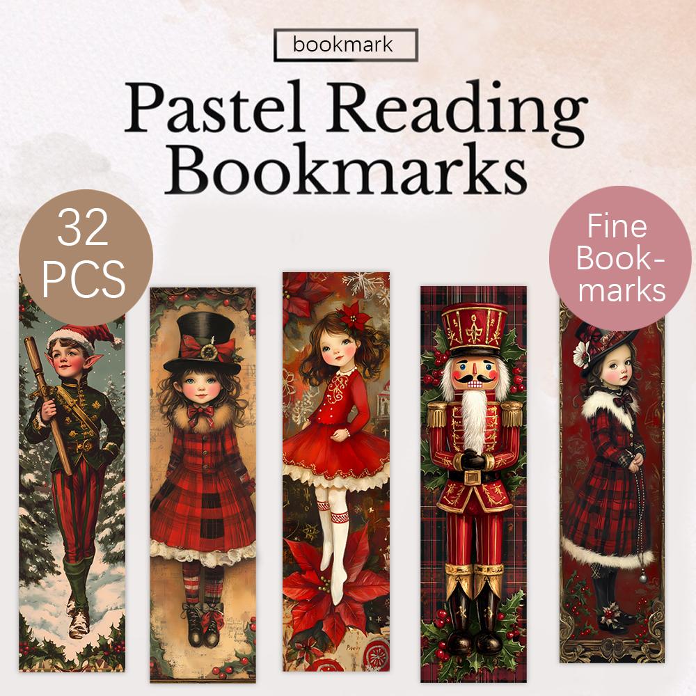 32pcs, Walnut Bookmarks, Back to School Season, Christmas, Halloween, Teacher's Day, suitable for readers and birthday gifts.