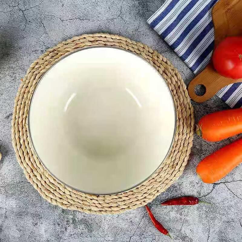 ZISIZ Retro Enamel Soup Basins with Lids - Mushroom Pattern