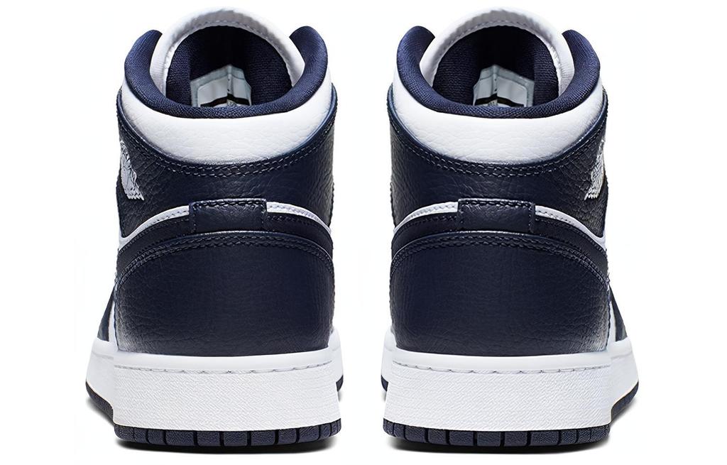 Jordan 1 Mid White Metallic Gold Obsidian GS 554725-174