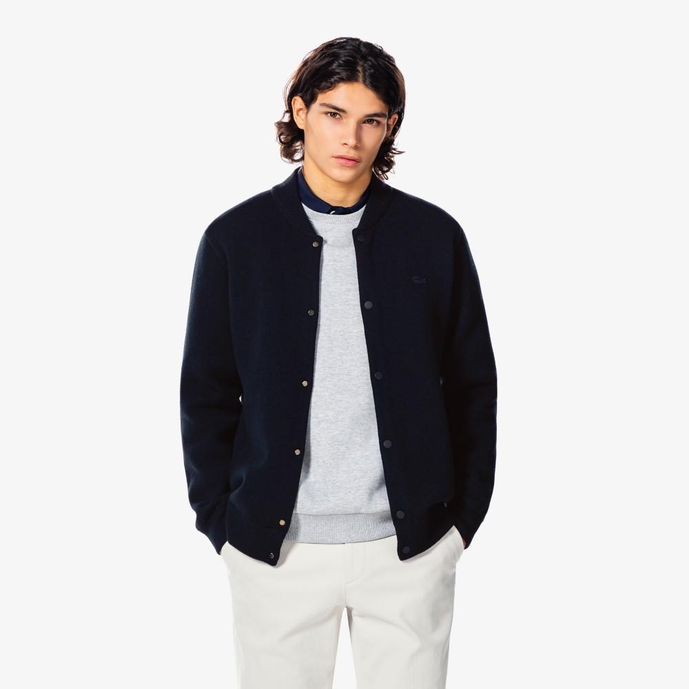 [Lacoste] Men's Double-Face Stadium Cardigan AH331E-55N166