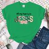 (Premium T-shirt)Funny All My Hope Is In Jesus Letter Printing T-Shirts For Women Summer Tee Shirt Femme Casual Short Sleeve Top