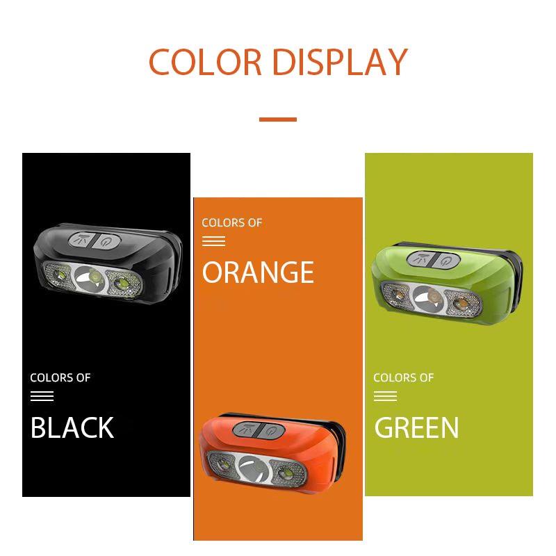 LED Smart Sensor Headlamp USB Rechargeable Headlight Waterproof  Head Flashlight  Torch For Fishing Camping Hiking Running