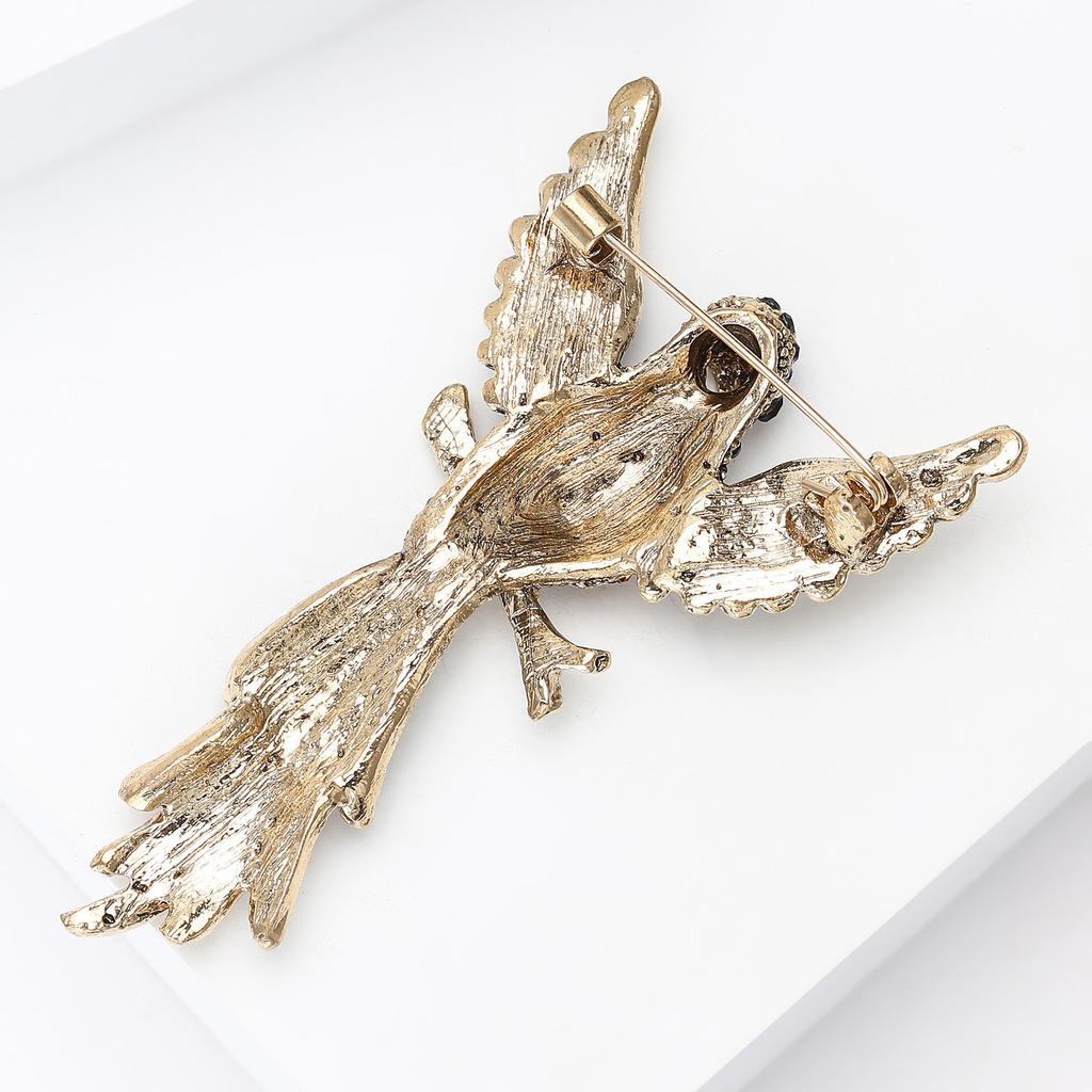 Women Men Crystal Hummingbird Brooch Badges Pins Classic Animal Buckles Accessories