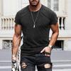 Men's Cotton Blend T-shirt Vintage Solid Color Short Sleeve Casual T-shirt
