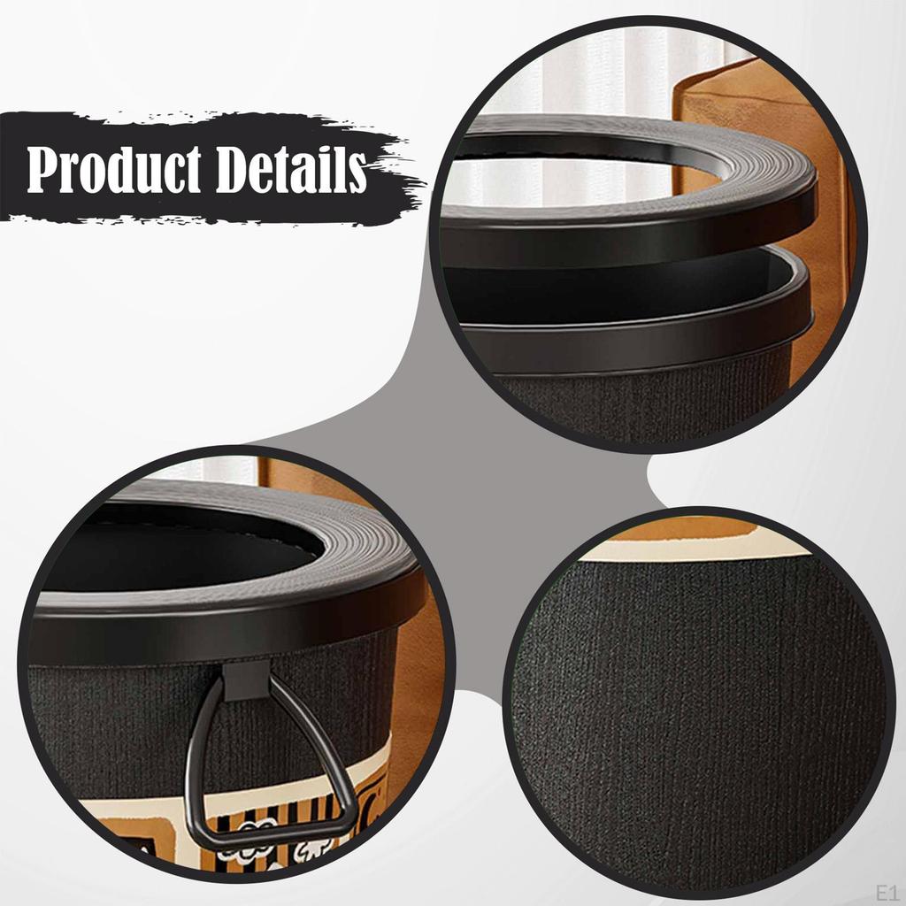 Trash Can Without Lid Paper Basket Minimalist Versatile Elegant Wastebasket Waste Bin for Indoor