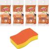 3M Sponge Kitchen Non-Scratch Antibacterial Hybrid Orange 4 Pieces Scotch Brite HBE-4P General Cleaning