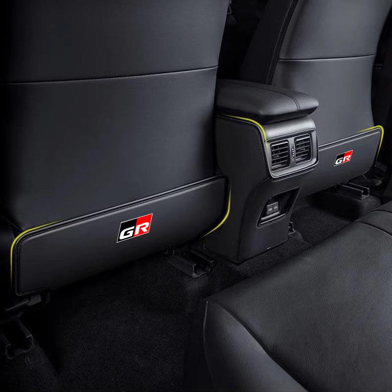 1pcs Car Seat Back Anti Kick Pad Mats Cover For Toyota GR GAZOO RACING Sport Corolla Yaris RAV CHR Camry Auris Auto Accessories