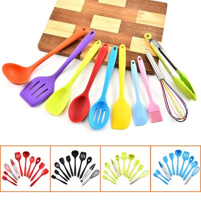 Silicone Kitchen Utensil Set 10 Pcs Heat Resistant Non-Stick Spoon Spatula Ladle Cooking Tools