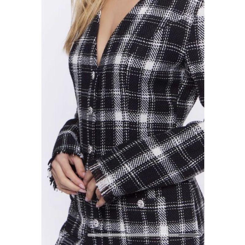

Export Single 21 Spring New Arrival Long Sleeves Gingham High Quality Exquisite Buttons Sexy V-neck Classic Style Dress Black Gingham L