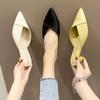 Summer bag head slippers women's fashion thick heel low heel sandals versatile student pointed small heels half drag
