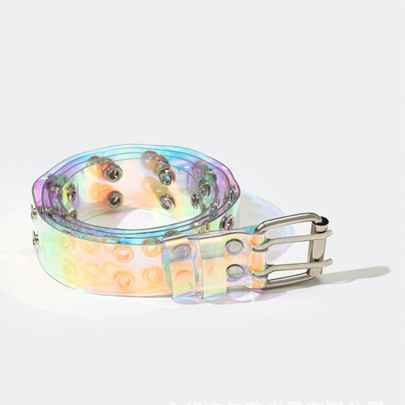 Eye Catching Waist Belt with Double Pin Buckle for Adult Clear Waist Belts for Women Coat Dress Adjustable Length