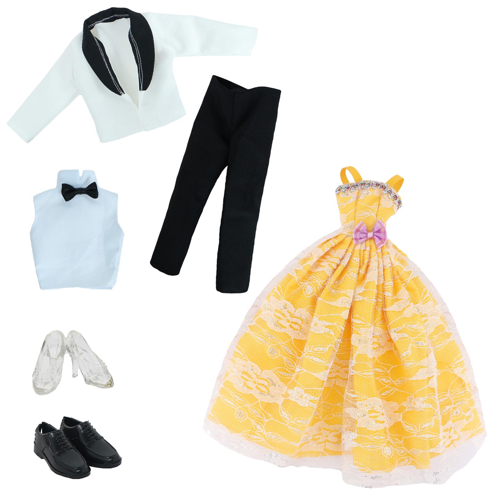 

Модний Ляльковий Дует Весільний Одяг для Кена для 30 см Ляльки Аксесуари Сукня Бальна Сукня Костюм Футболка Шорти 1/6 30 см Ляльковий Будиночок (Жодних ляльок)