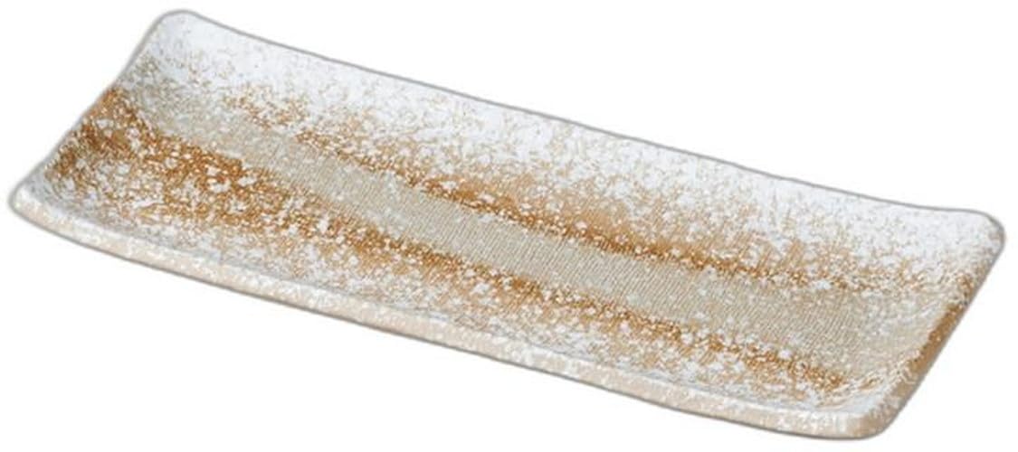 

White Iga Ayu Plate x x Protruding Plate Setomonohonpo [25 10.4 1.7cm]