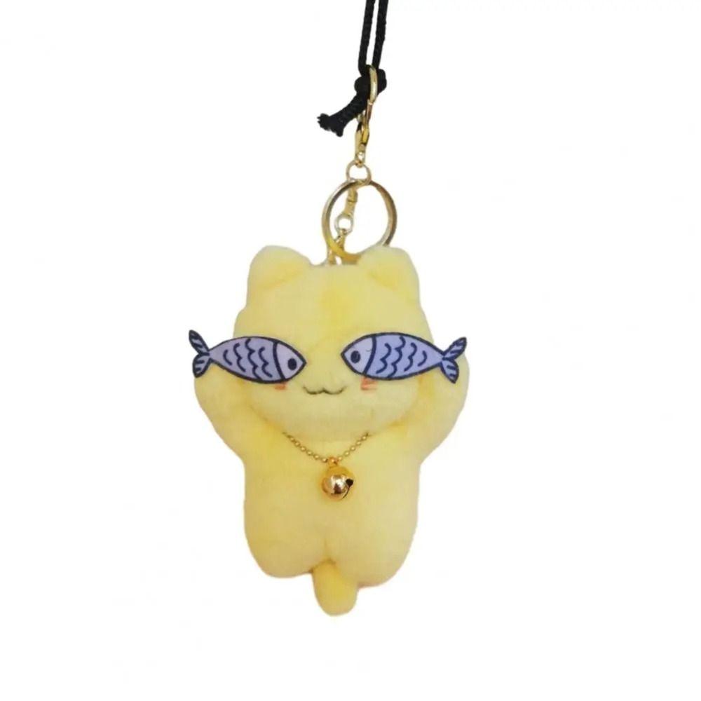 With Fish Eyes Finely Sewn Cat Keychain Cat Cat Plush Keychain  Kids Gift