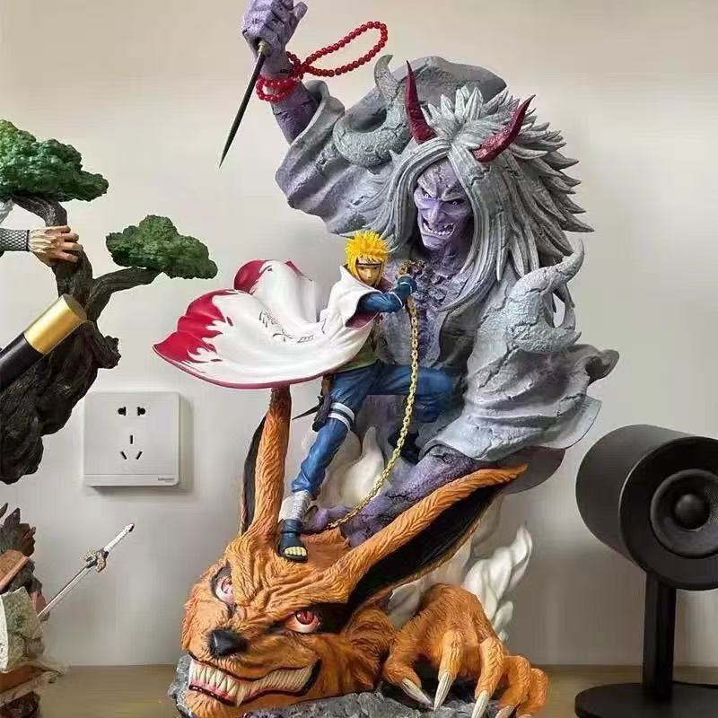 2026 New Naruto Anime Yellow Flash Namikaze Minato Action Figures Pvc Gk Statue Model Desktop Decoration Collection Toy Gifts