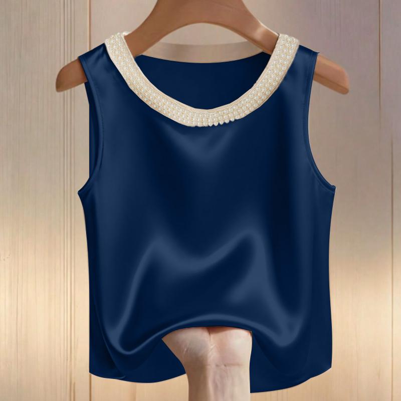 ZANZEA Women Casual Pear Splice Round Neck Loose Sleeveless Vest Tops