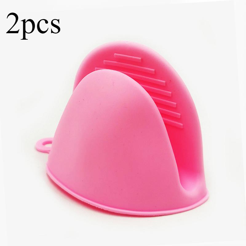 2pcs Thicken Baking  Silicone Oven Mitts Microwave Oven Glove Heat Insulation Anti-slip Bowl Pot Clips Kitchen Gloves