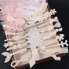 18pcs/set Geometric Pearl Hairpin Set Side Clip Duckbill Clips Exquisite Zinc Zinc Alloy Hair Clips  Women