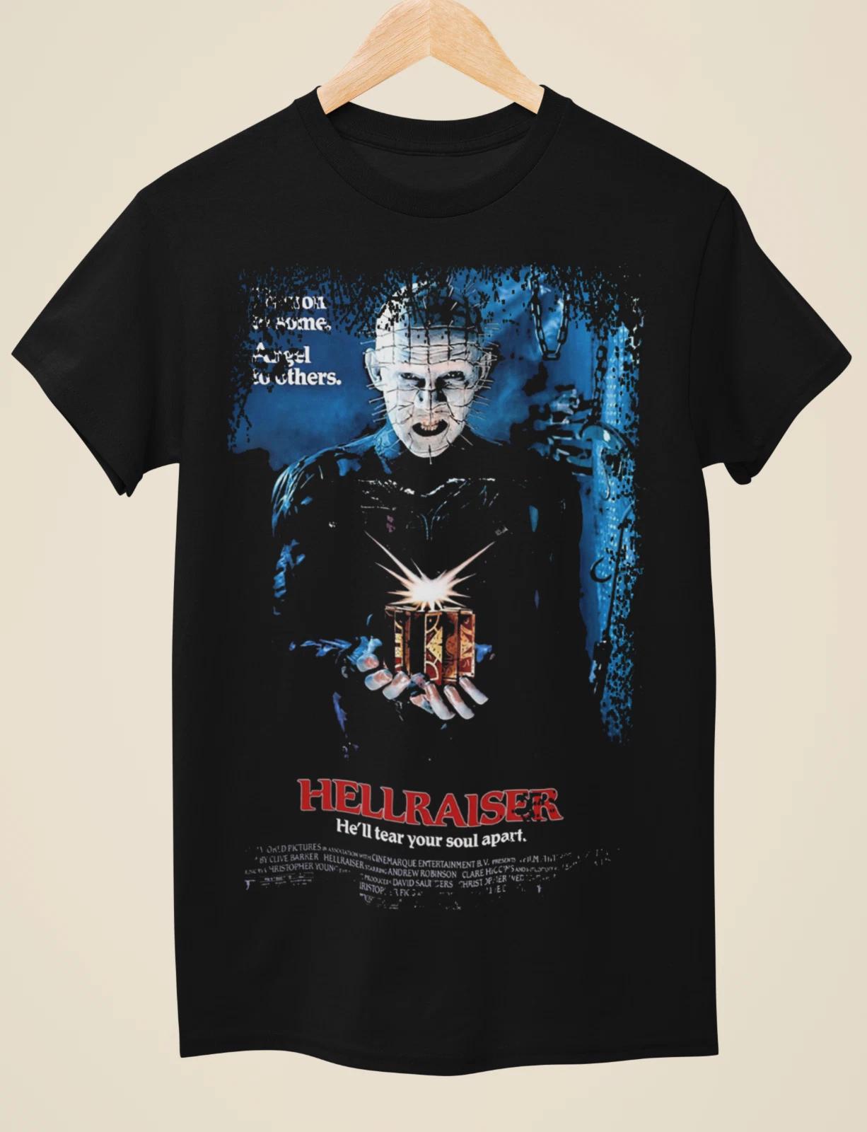 Hellraiser - Movie Poster Inspired Unisex Black 100% Cotton T-shirt Mens Tees Top XL