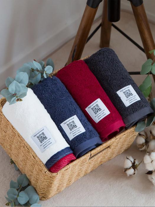 

Crocodile Acc 220g Supima 40 count high-end hotel towel (1 piece) Navy 1 sheet