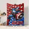 1 stuks Captain America Deken Lichtgewicht Flanellen Plaid Voor Bank, Bed, Reizen, Kamperen, Woonkamer, Kantoor, Bank, Stoel, En Bed