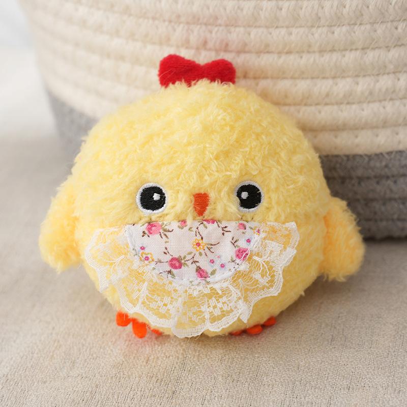 Chicken Cartoon Theme Plush Toy Backpack Pendant Cute Keyring Decoration Gift