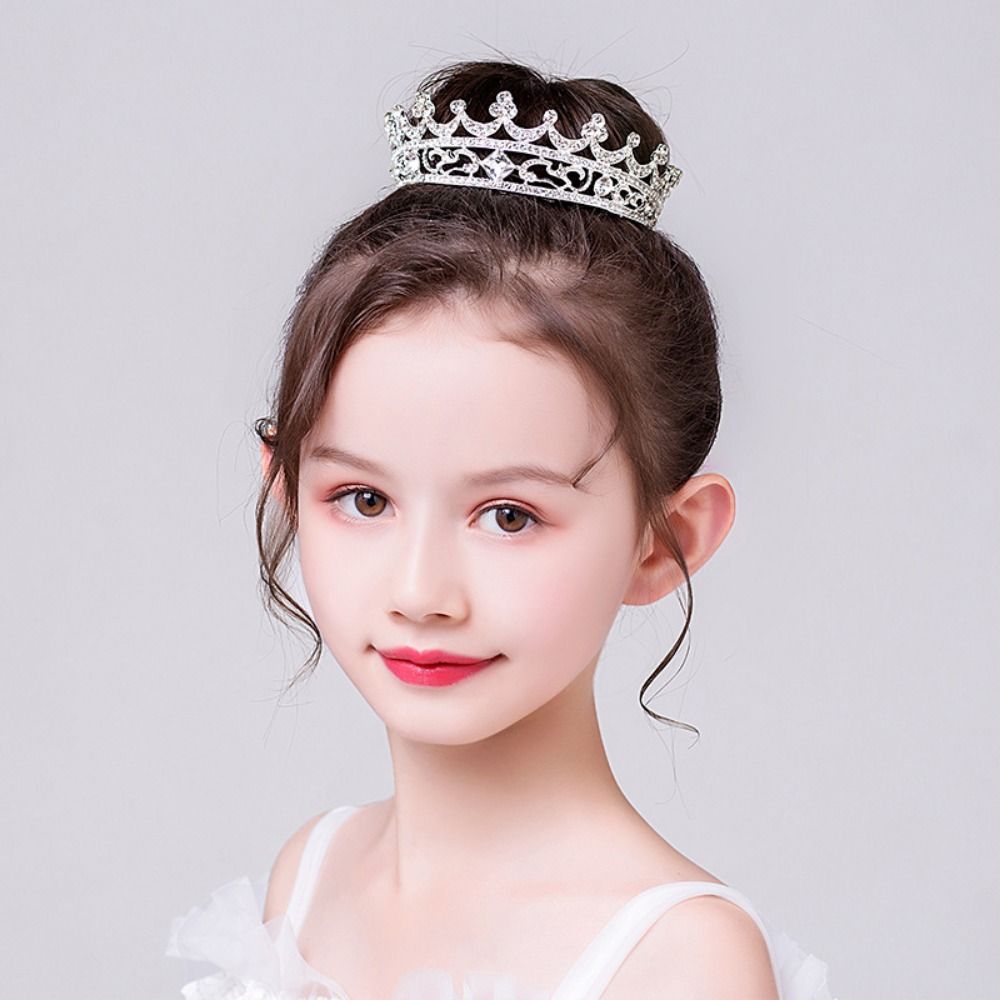 Sparky Crystal Bridal Tiara Rhinestone Round Crown for Women Baroque Crown  Prom Night