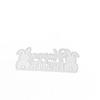 Glad Påsk Ram Metallskärningsformar Silverfärgade Schabloner Kanin Dekoration Scrapbooking Prägling Kortpapper Hantverk Mall